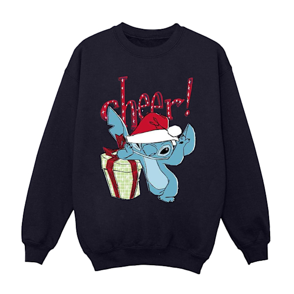 Disney Girls Lilo And Stitch Cheer Sweatshirt 5-6 år Marinblå Navy Blue 5-6 Years