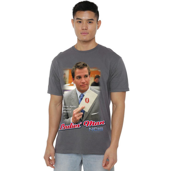 NCIS Herr Damcharmör T-Shirt M Kolgrå Charcoal M