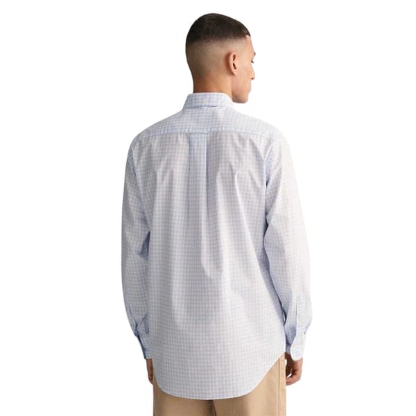 Gant Herrskjorta Gingham Regular L Blå Blue L
