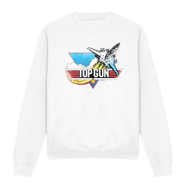 Top Gun Unisex Vuxen Jet Swoop Logotyp Sweatshirt XXL Vit White XXL