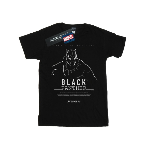 Marvel Boys Black Panther Länge leve The King T-shirt 9-11 år Black 9-11 Years