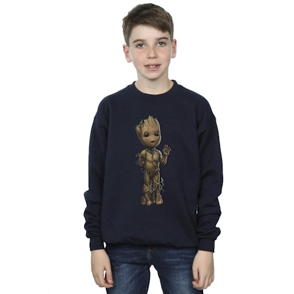 Marvel Boys I Am Groot Wave Pose Sweatshirt 12-13 år Marin Blå Navy Blue 12-13 Years