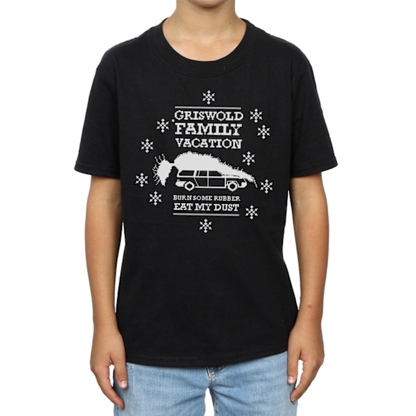 National Lampoon's Christmas Vacation Boys Eat My Dust T-shirt Black 9-11 Years