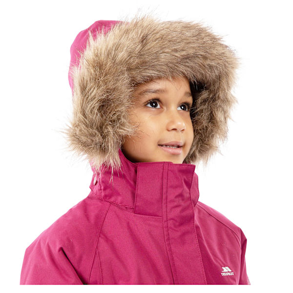 Trespass Barnjacka Fame Vattentät Parka för Flickor 9-10 År Cranberry 9-10 Years