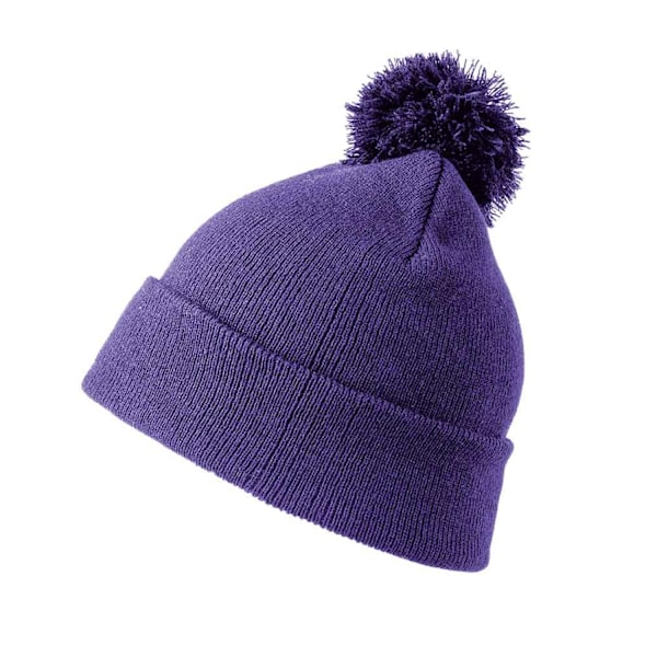 Result Core Pom Pom Beanie One Size Lila Purple One Size