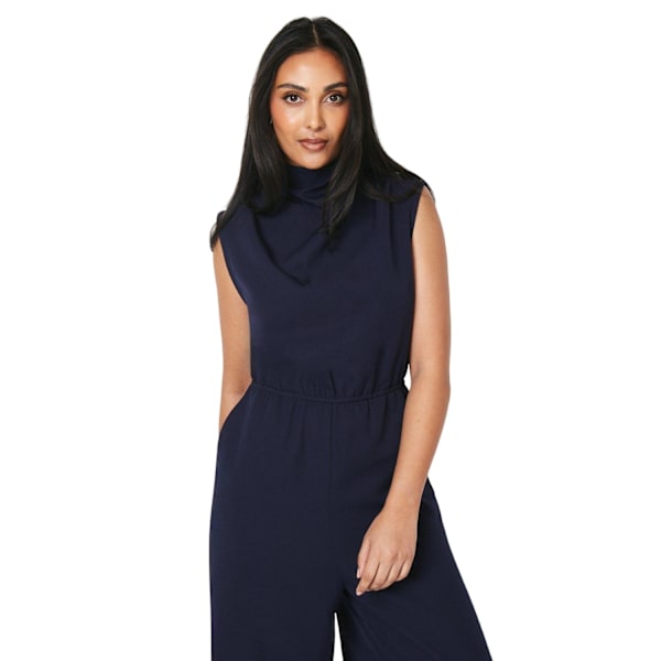 Principles Dam/Damer Occasion Cowl Neck Petite Jumpsuit 18 Navy 18 UK