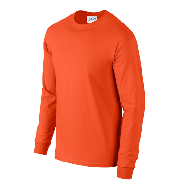 Gildan Unisex Vuxen Ultra Plain Bomull Långärmad T-shirt XL Orange XL