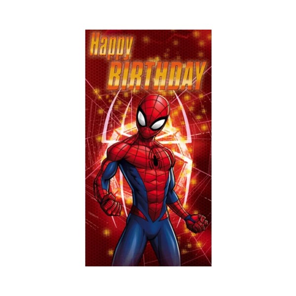 Spider-Man-karaktär Grattis på födelsedagen-kort En storlek Flerfärgad Multicoloured One Size