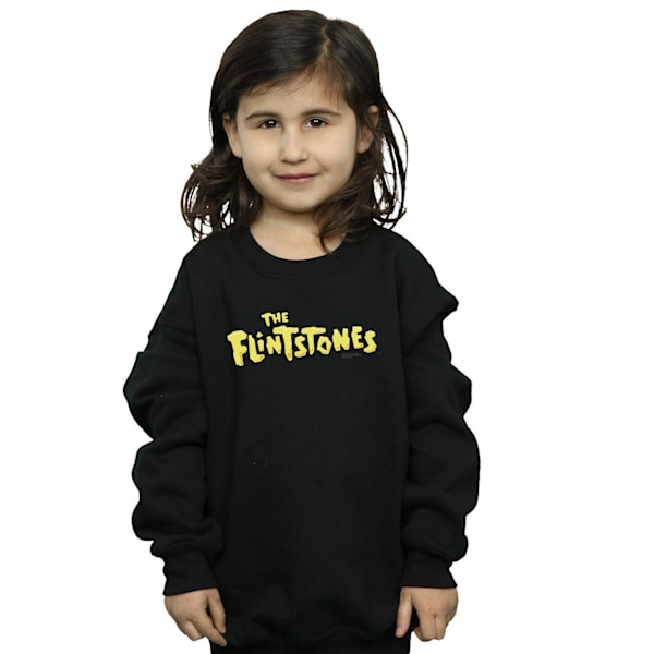 The Flintstones Girls Original Logo Sweatshirt 3-4 år Svart Black 3-4 Years