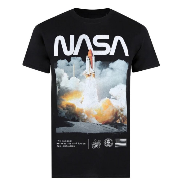 NASA Herr Lift Off bomull T-shirt S Svart Black S