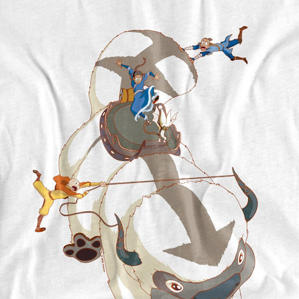 Avatar: The Last Airbender Unisex Vuxen Hang On Appa T-Shirt M White M