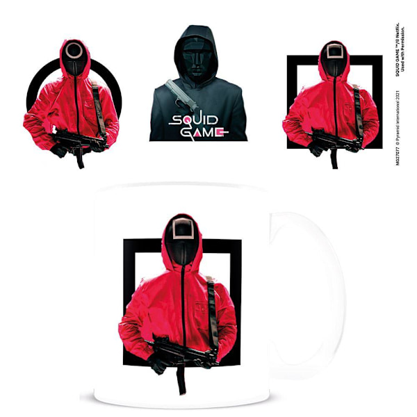 Squid Game 3 figurer Mugg En Storlek Vit/Röd/Svart White/Red/Black One Size