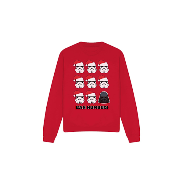 Star Wars Unisex Vuxen Bah Humbug Stormtrooper Darth Vader Tröja Red M