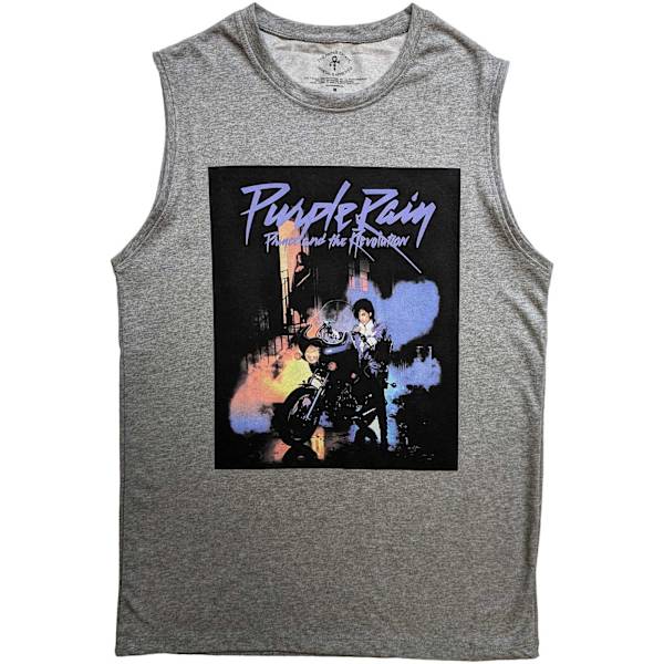 Prince Unisex Vuxen Lila Rain Bomull Tank Top L Grå Grey L