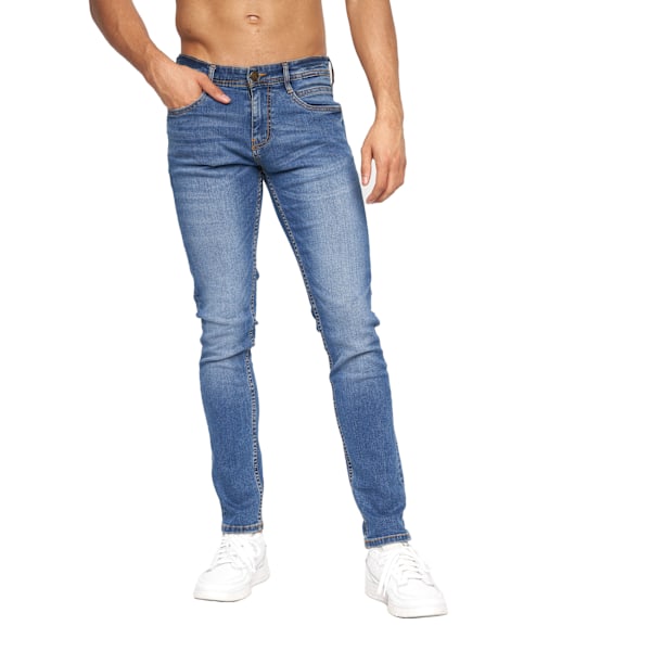 Duck And Cover Maylead Slim Jeans 40S Stone Wash för män Stone Wash 40S