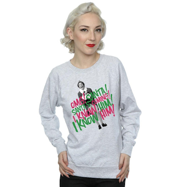 Elf Dam/Damer Jultomten Kommer Sweatshirt XXL Svart Black XXL