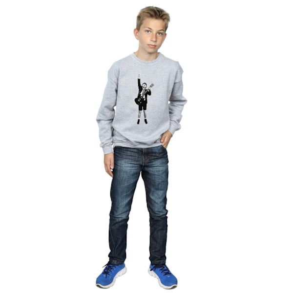 AC/DC Boys Angus Young Cut Out Sweatshirt 12-13 år Sports Grå Sports Grey 12-13 Years