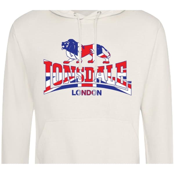 Lonsdale Herr Union Jack Logotyp Huvtröja M Vanilj Vanilla M