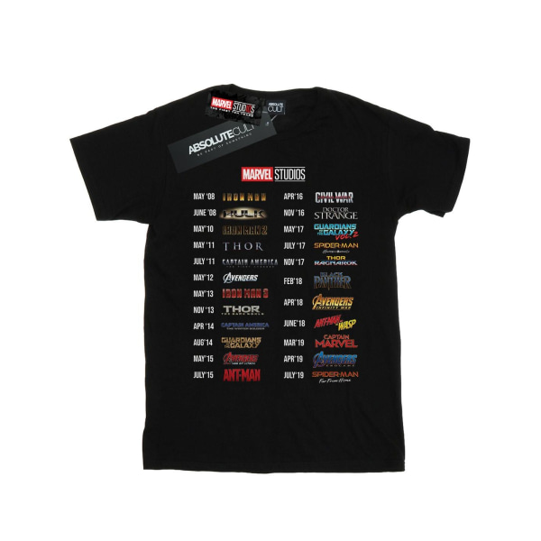 Marvel Studios Girls 10 Years Of Movies T-shirt i bomull 12-13 Ye Black 12-13 Years