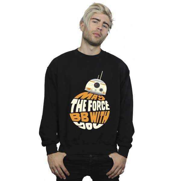 Star Wars Mens May The Force BB8 Sweatshirt M Svart Black M