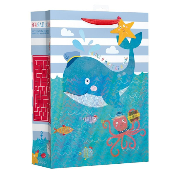 Giftmaker Whale Presentpåse (6-pack) XL Blå/Röd/Gul Blue/Red/Yellow XL