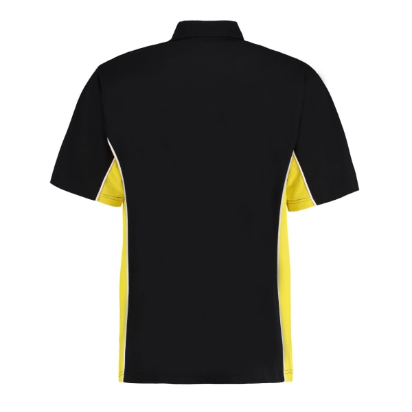 GAMEGEAR Herr Track Classic Polo Shirt XL Svart/Gul/Vit Black/Yellow/White XL