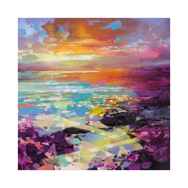 Scott Naismith Fractal Coast Print 85cm x 85cm Multicolo Multicoloured 85cm x 85cm