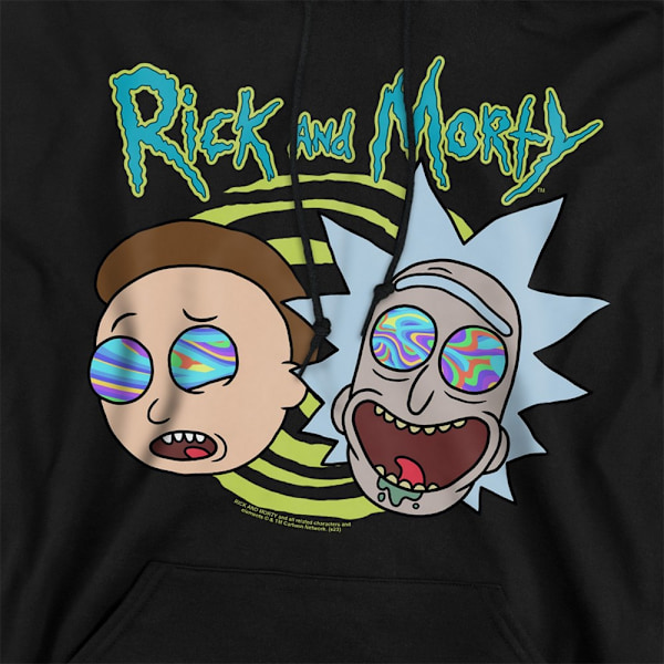 Rick And Morty Herr Hoodie Blown Minds Storlek S Svart Black S