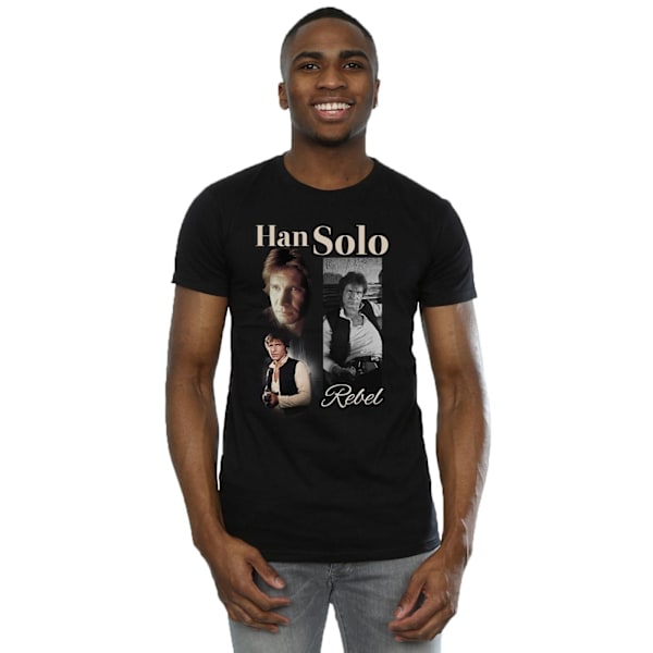 Star Wars Herr T-shirt i Han Solo 90-talsstil L Svart Black L
