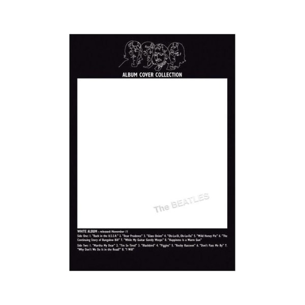 The Beatles White Album Postcard One Size Svart/Vit Black/White One Size