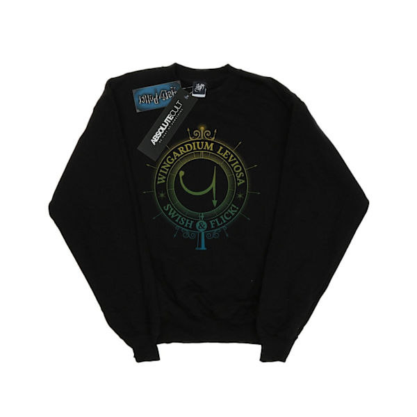 Harry Potter Girls Wingardium Leviosa Spells Charms Sweatshirt Black 12-13 Years