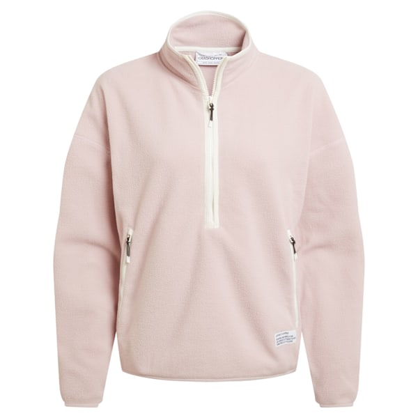 Craghoppers Dam/Dam CO2 Renu Technology Fleece T-shirt med Halv Dragkedja Dusky Carnation 10 UK