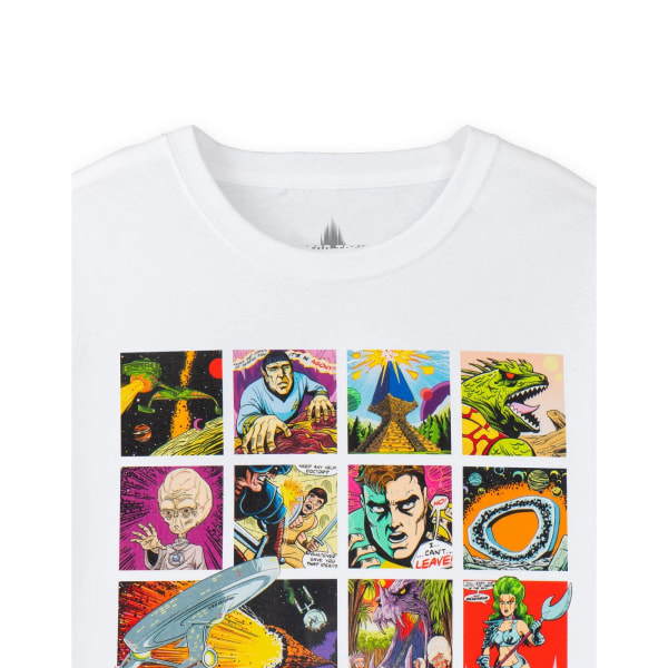 Star Trek Kortärmad T-shirt för män Comic Strip XL Vit White XL