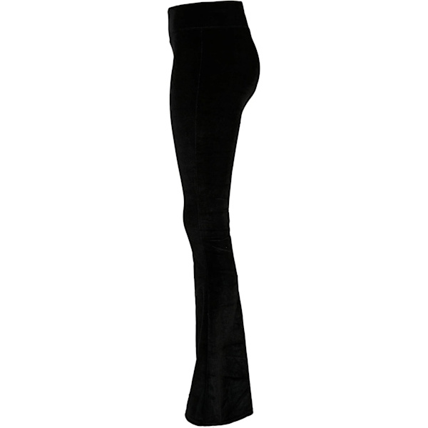 Urban Classics Dam/Dam Sammet Hög Midja Bootcut Leggings Black S