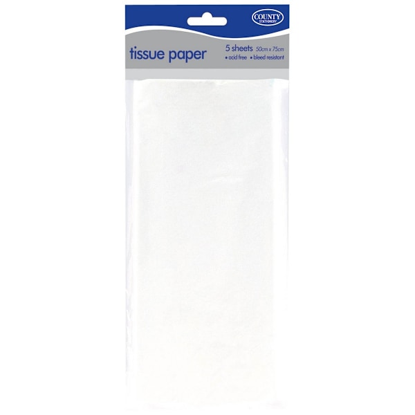 County Stationery Silkespapper (5-pack) One Size Vit White One Size