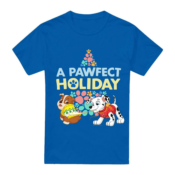 Paw Patrol Herr En Perfekt Jul Rubble & Marshall Jul T-shirt Royal Blue L
