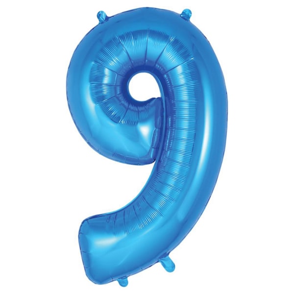 Ekträd Nummer 9 Folieballong En Storlek Blå Blue One Size