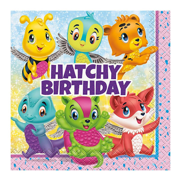 Hatchimals Pappers Servetter (Förpackning om 16) En Storlek Rosa/ Pink/Blue One Size