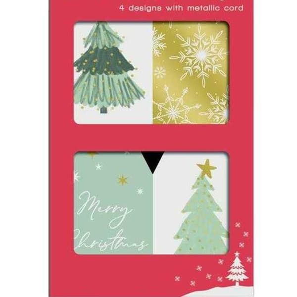 Giftmaker Julgrans-presentetiketter (20-pack) One Size Vit/ White/Green/Gold One Size