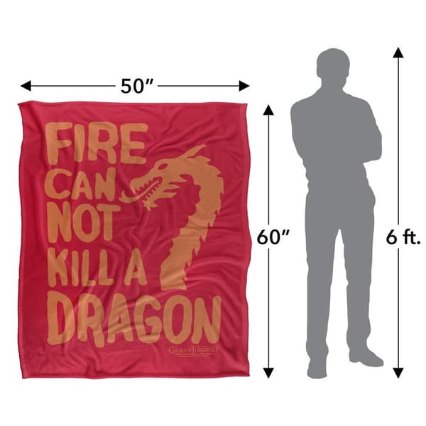Game Of Thrones Fire Cannot Kill A Dragon Filt En Storlek Mult Multicoloured One Size
