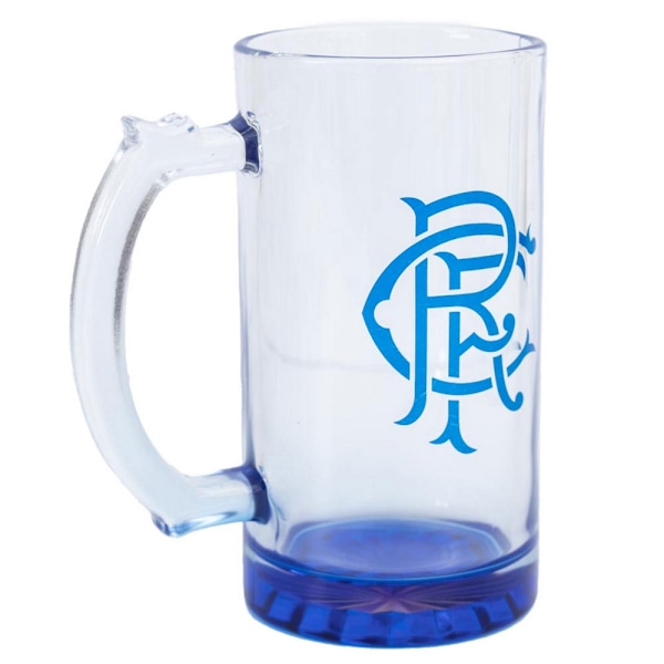 Rangers FC Glas Tankard One Size Klar/Kungsblå Clear/Royal Blue One Size