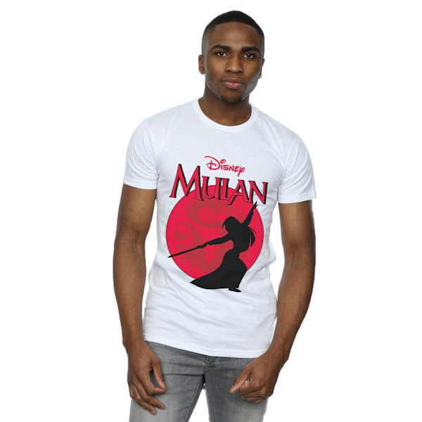 Disney Herr Mulan Dragon Silhouette T-Shirt S Vit White S