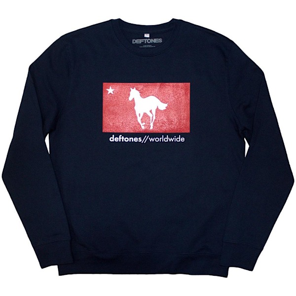 Deftones Unisex Vuxen Star & Pony Sweatshirt S Marinblå Navy Blue S