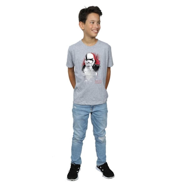 Star Wars Boys The Last Jedi Stormtrooper Borstad T-shirt 12-13 Sports Grey 12-13 Years