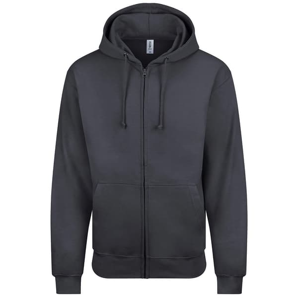 Awdis Herr Enfärgad Huvtröja med Hel Dragkedja XL Solid Charcoal Solid Charcoal XL
