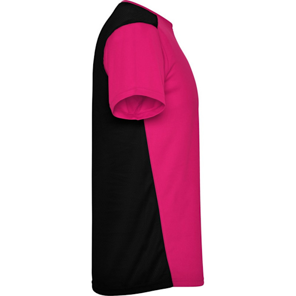 Roly Unisex Adult Detroit Kortärmad Sports T-Shirt XXL Fuch Fuchsia/Solid Black XXL