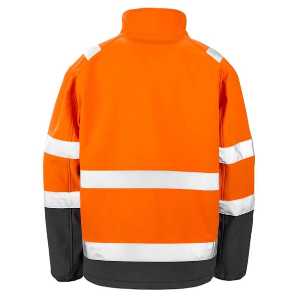 Result Vuxen Safe-Guard Säkerhet Mjuk Skaljacka 4XL Fluorescerande Fluorescent Orange/Black 4XL