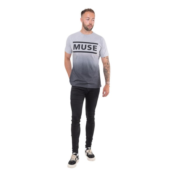 Muse Unisex Vuxen Dip Dye Logo T-Shirt M Vit White M