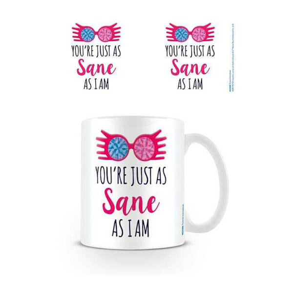 Harry Potter Just As Sane Mug One Size Vit/Svart/Rosa White/Black/Pink One Size