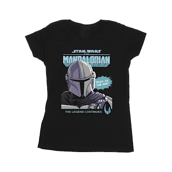 Star Wars The Mandalorian Damkläder/Dam Mando Comic Cover Cotto Black L